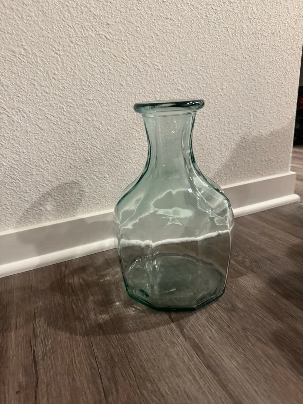 Clear Aqua Glass Decorative Vase - Home Accents